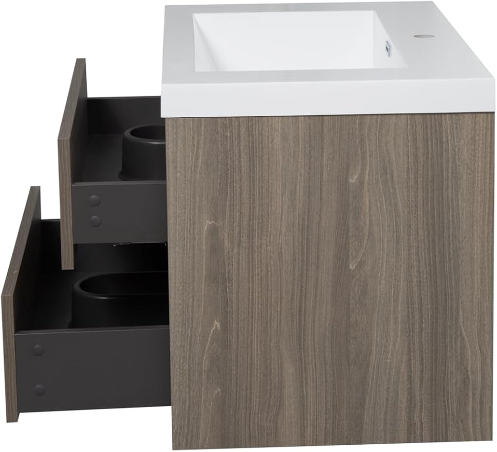 Modern 30" Wall-Mounted Bathroom Vanity - Image 9