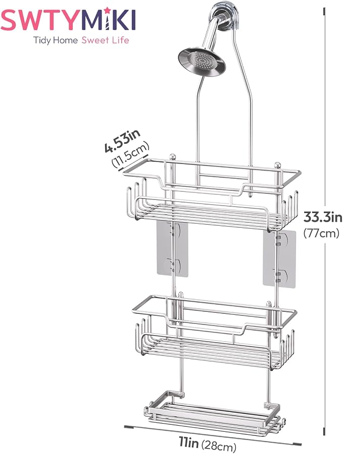 SWTYMIKI Bathroom Shower Caddy Hanging - Image 8