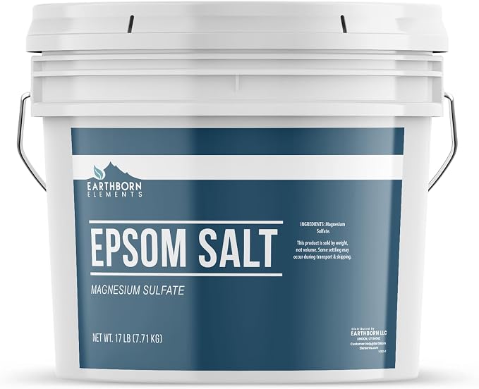 Earthborn Elements Epsom Salt 2 Gallon Bucket, Magnesium Sulfate, Soaking by EarthbornElements