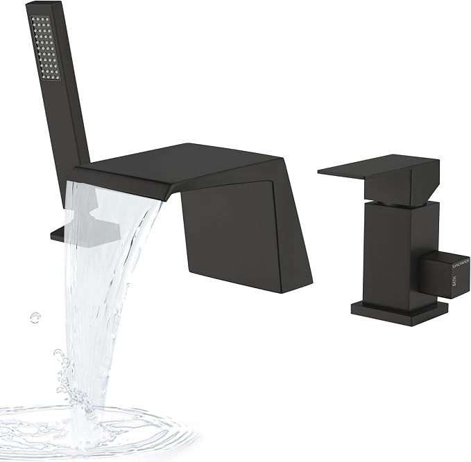 LIWEIKE Black Roman Tub Faucet by LIWEIKE