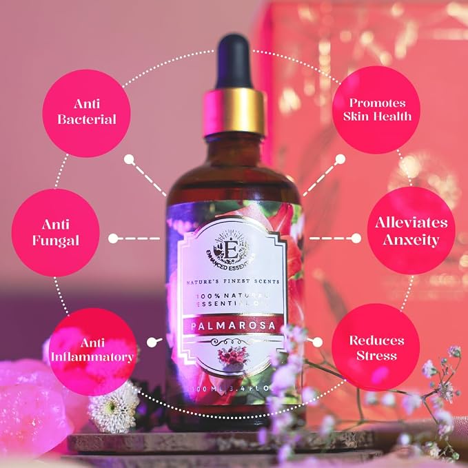 Luxurious Palmarosa Essential Oil by Enhanced Essentials| Slow Distilled & Pure| - Image 3