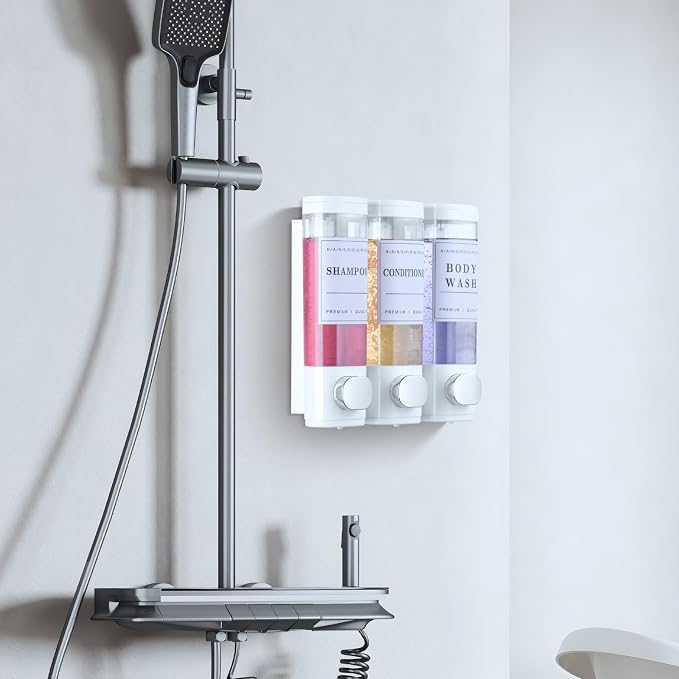 Shower Soap Dispenser Wall Mounted No Drill Shampoo Dispenser - Image 7