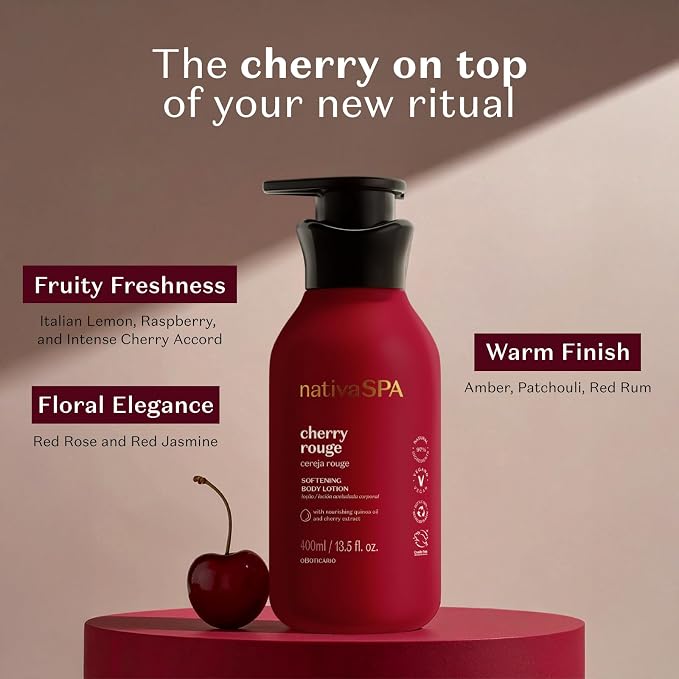O Boticário Nativa SPA Cherry Rouge Velvety Body Lotion, Bold Oriental Amber - Image 5