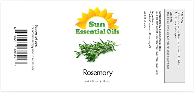 Sun Essential Oils - 4 oz Rosemary Essential Oil - Image 2