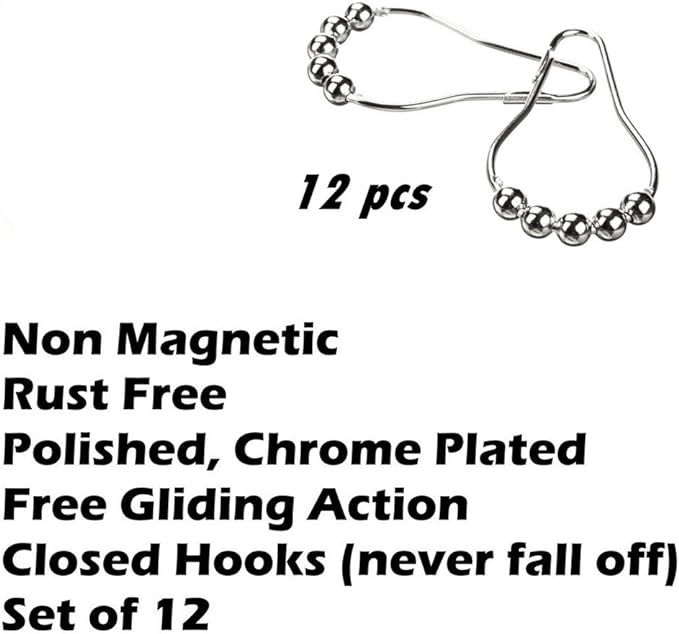 Uigos Shower Curtain Rings for Bathroom - Image 5