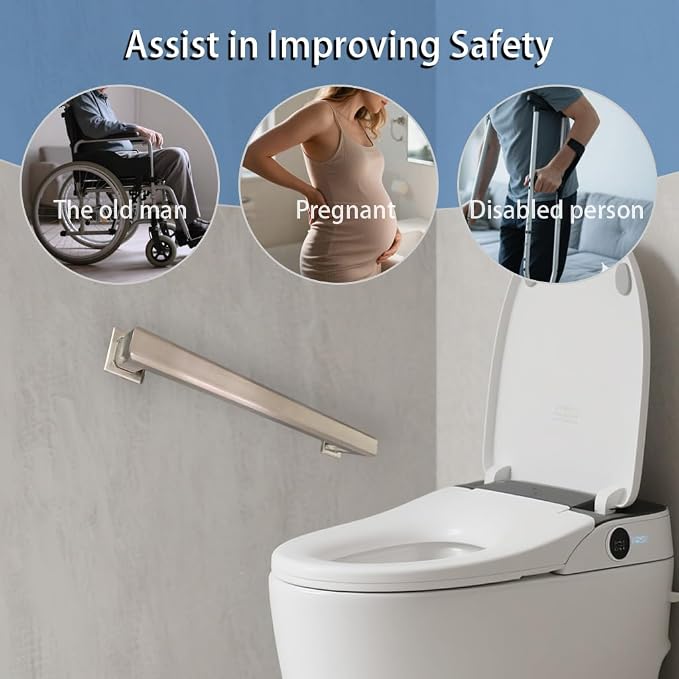 Handicap Grab Bars, Octagon 2 Pack 18 Inch Shower Grab Bar - Image 4