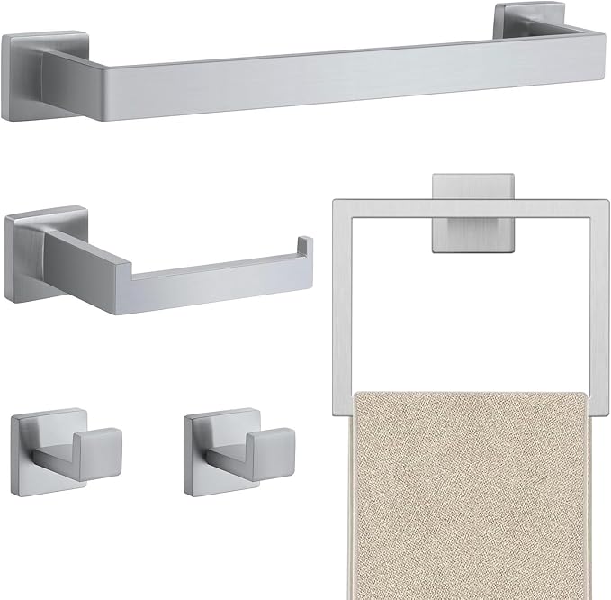 5 Piece Bathroom Towel Bar Set by JOPOFI