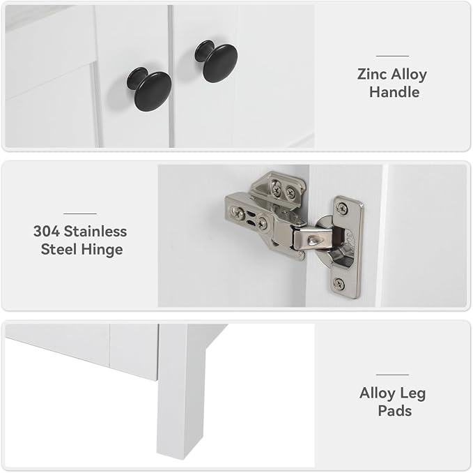 24 Inch White Bathroom Vanity - Image 3