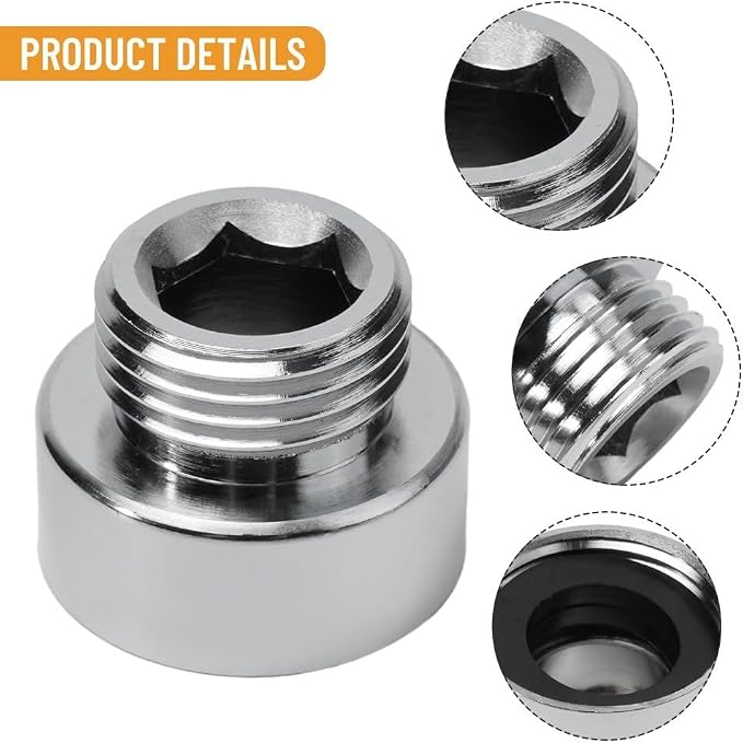 Shower Hose Head Adaptor 3/4Inch Female To 1/2Inch Male Brass Pipe Fitting - Image 9