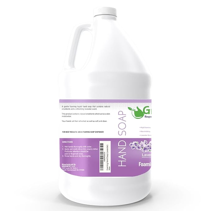 GreenFist Foaming Hand Soap Refills Lavender Scent Jug Foam Refill Made in USA - Image 6