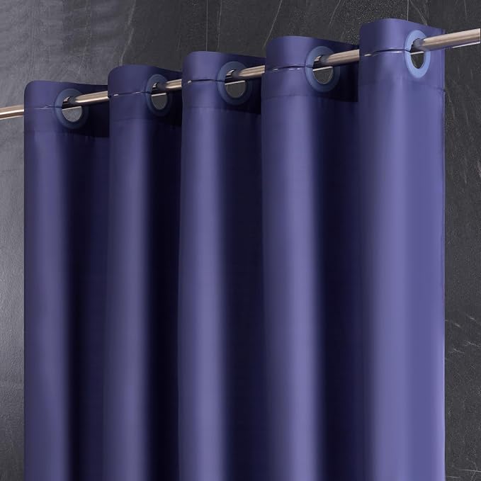 Furlinic No Hook Fabric Shower Curtain, Small Stall Shower Curtain Liner by Furlinic
