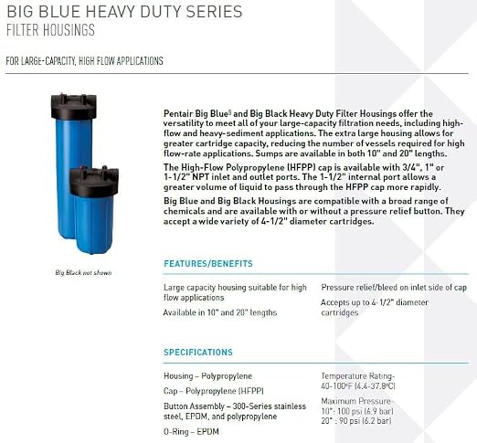 Pentair Pentek 150237 Big Blue Filter Housing - Image 2