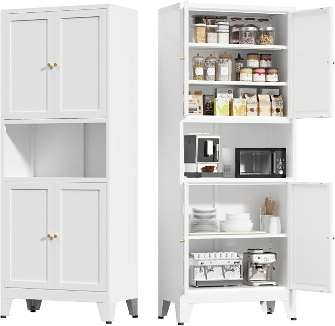 Metal Kitchen Pantry Cabinet, Freestanding Cupboards by Unknown