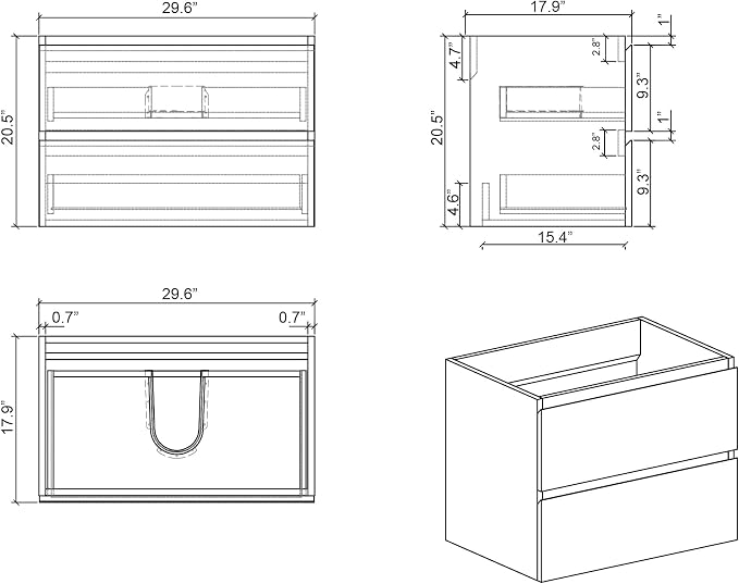 Alice 30 Inch Bathroom Vanity - Image 2