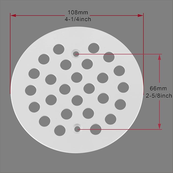 4-1/4Inch Screw-in Shower Drain Cover Replacement Floor Strainer - Image 2