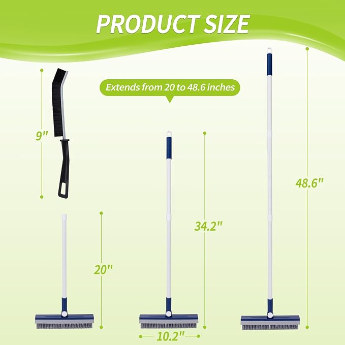 Grout Brush with Long Handle, Grout Cleaner Brush - Image 7