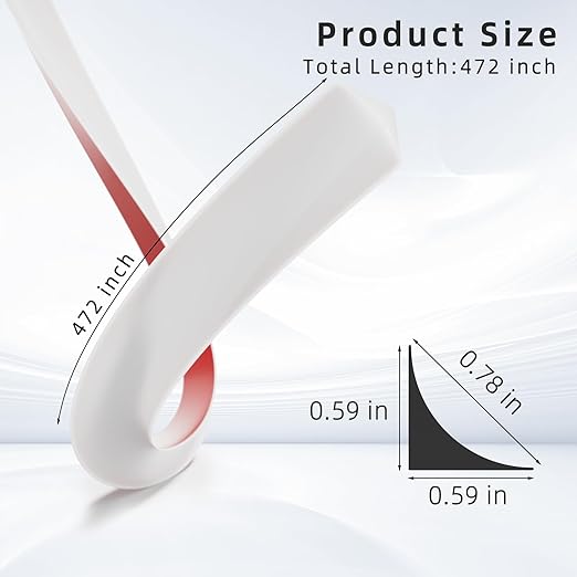Flexible Quarter Round Molding Trim Peel and Stick 472Inch White, Small Self - Image 2