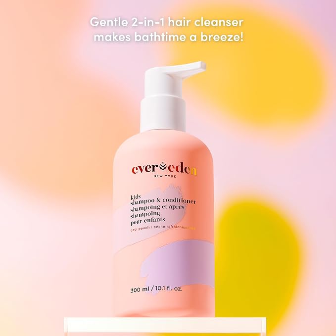 Evereden Kids Shampoo and Conditioner 2-in-1: Cool Peach, 8.5 fl oz. | Clean - Image 3