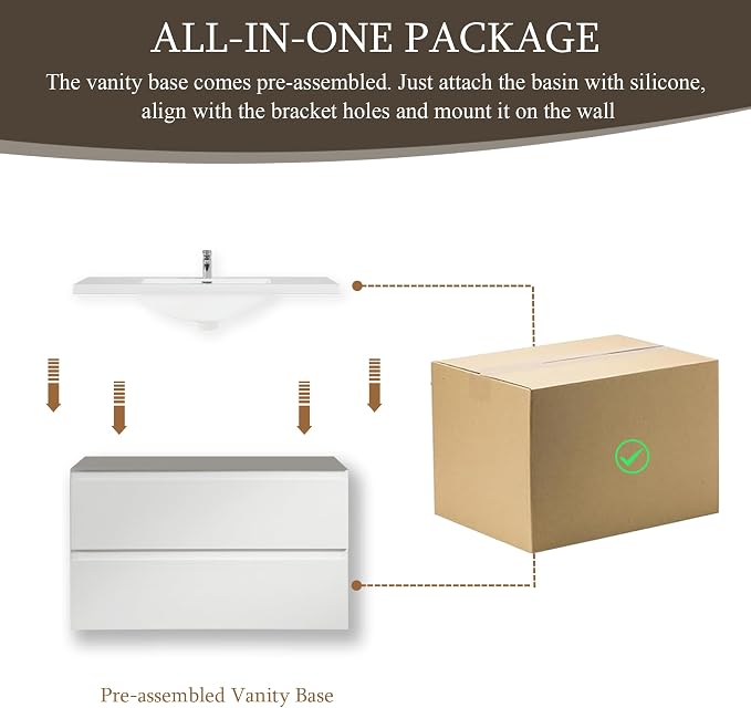 36 Inch Floating Bathroom Vanity - Image 5
