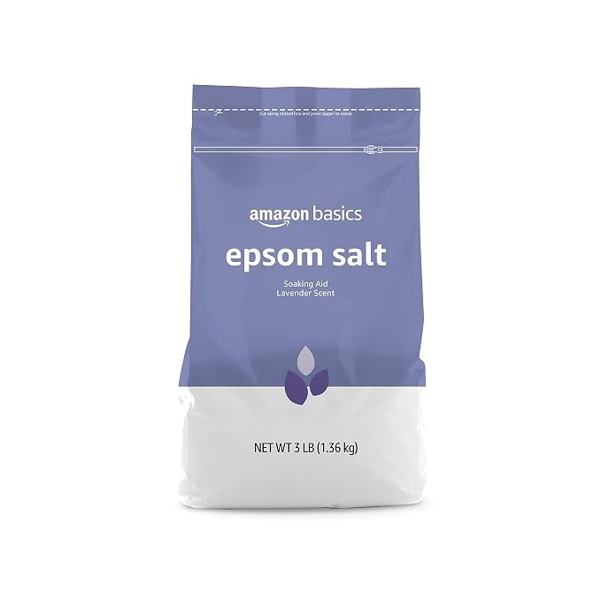 Amazon Basics Epsom Salt Soaking Aid, Lavender Scented, 3 Pound by AmazonBasics