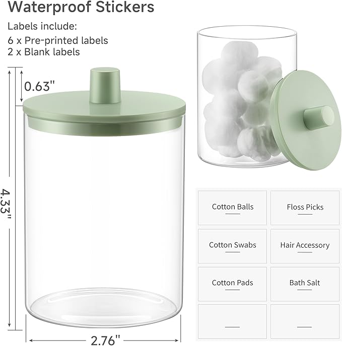 TIPGO Glass Qtip Holder Dispenser - Image 3