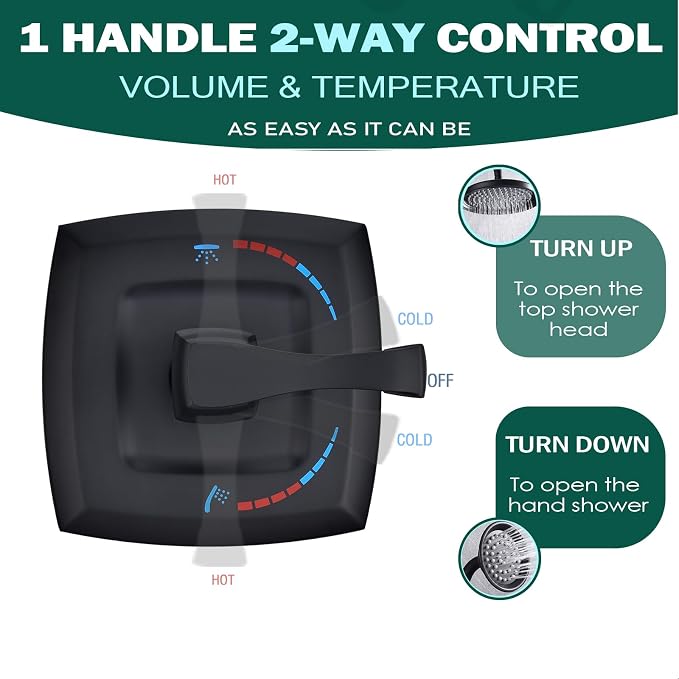 2 Way Shower Diverter Pressure Balance Mixing Valve - Image 2