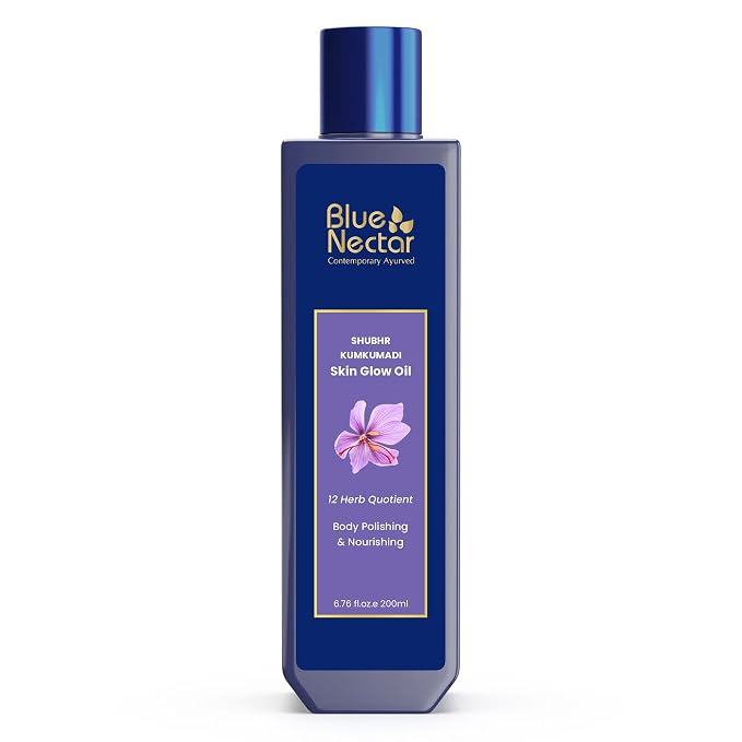 Blue Nectar Kumkumadi Body Oil for Glowing Skin | Moisturizing Oil for Dry Skin by BlueNectarBeautyProducts