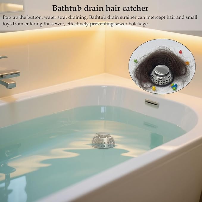 Bathtub Drain Stopper, Pop Up Tub Stopper - Image 5