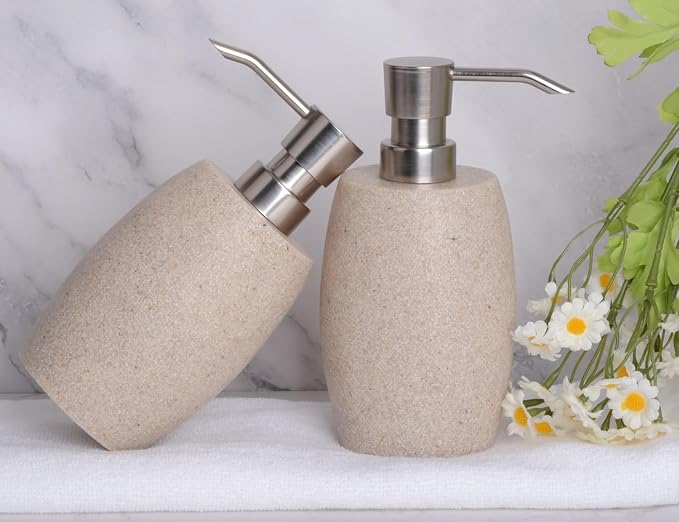 Sandstone Textured Resin Soap Dispenser - Image 4