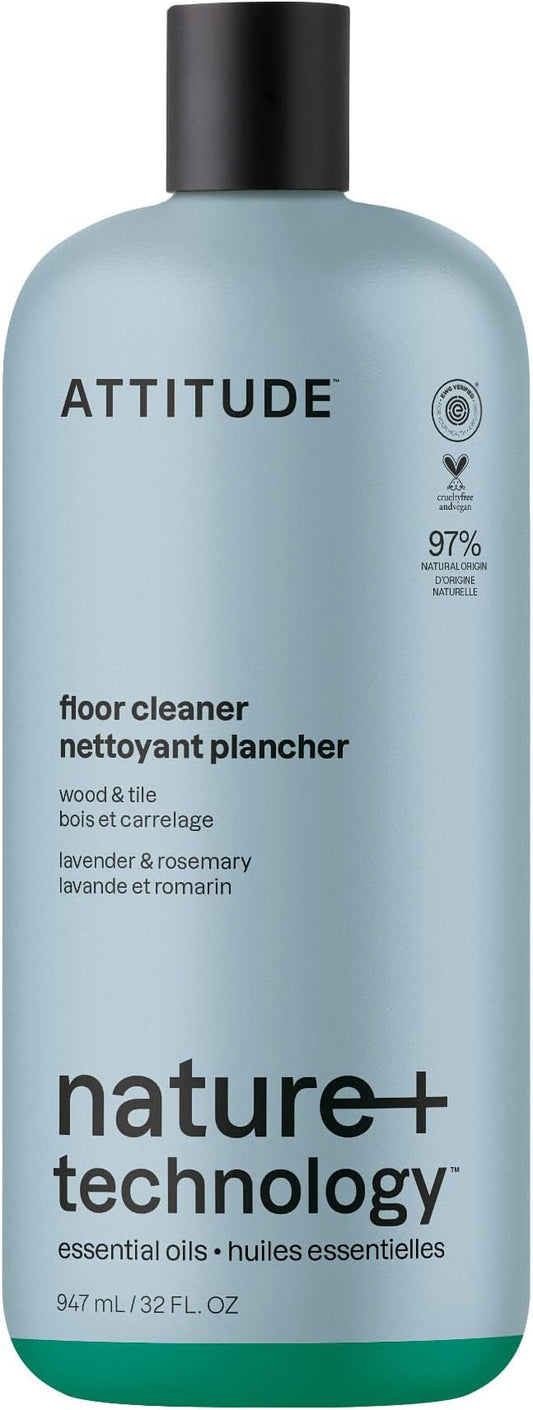 ATTITUDE Floor Cleaner, Natural Origin Ingredients, EWG Verified, Dissolves by ATTITUDE