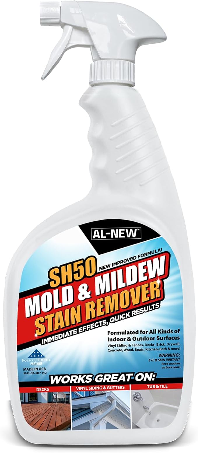 AL-NEW SH50 Mold and Mildew Stain Remover | Scrub Free Formula | Works Great on by AL-NEW