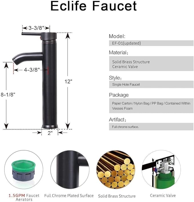 eclife 48" Modern Bathroom Vanity Sink Combo Freestanding Cabinet - Image 7