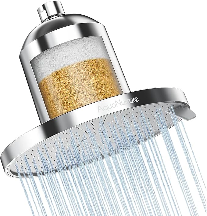 Filtered Shower Head with Filters, Best Shower Heads High Pressure 3 Modes 7 by AquaNurture