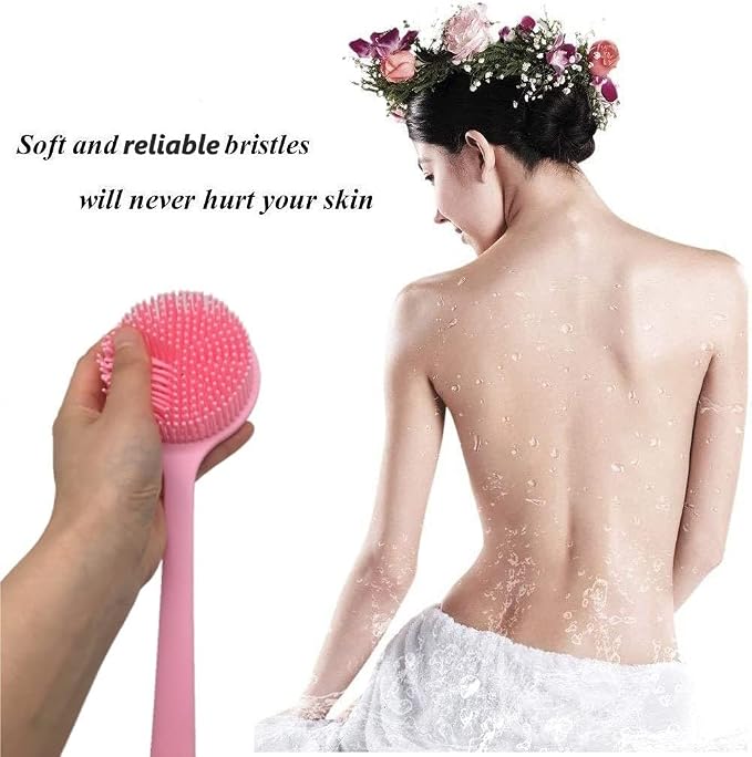Silicone Body Scrubber, Long Handle Back Scrubber - Image 4