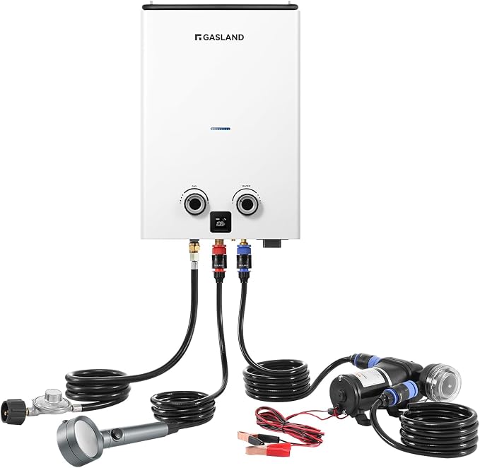 GASLAND Goshower 2.64GPM Outdoor Propane Tankless Water Heater 10L, Compact by GASLAND