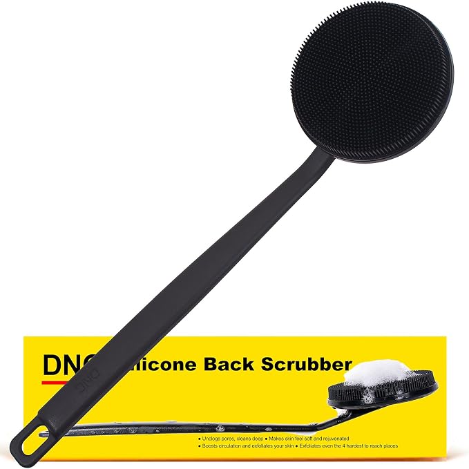 DNC Back Scrubber for Shower, Silicone Shower Brush by LetsLiveBetter