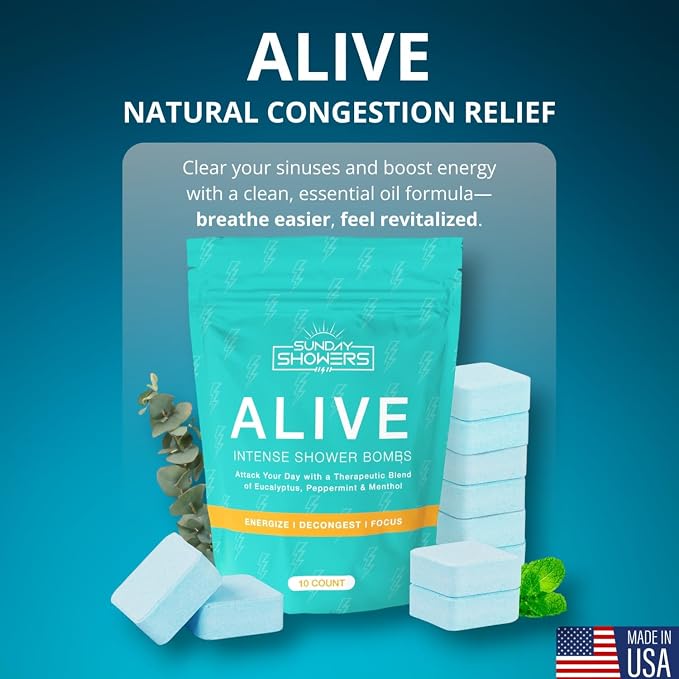 Alive Shower Bombs 10-Pack – Made in USA | Powerful Aromatherapy Steamers - Image 6