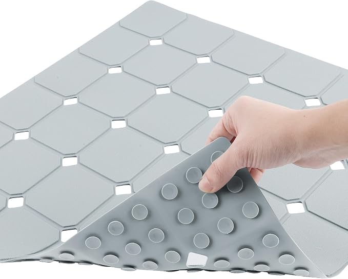 Shower Mat Non Slip 21"x21" Silicone Foldable Bath Mat by MeimeiDe