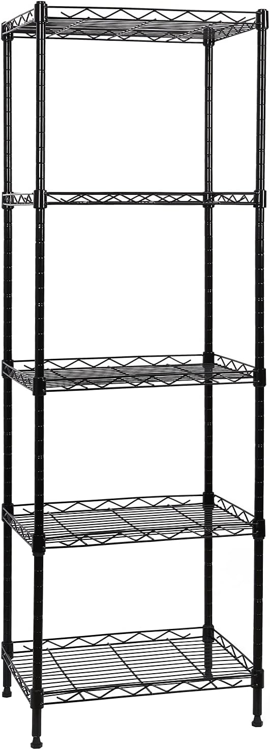5-Tier Wire Shelving Adjustable Shelves Unit Metal Storage Rack by SUNLPH