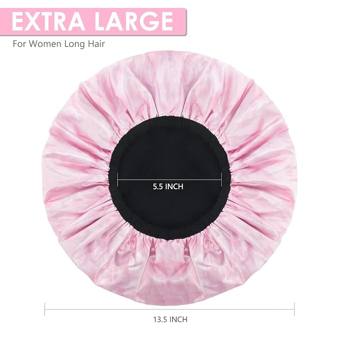 Aquior Shower Cap, Extra Large Triple Layer Bathing Cap - Image 3