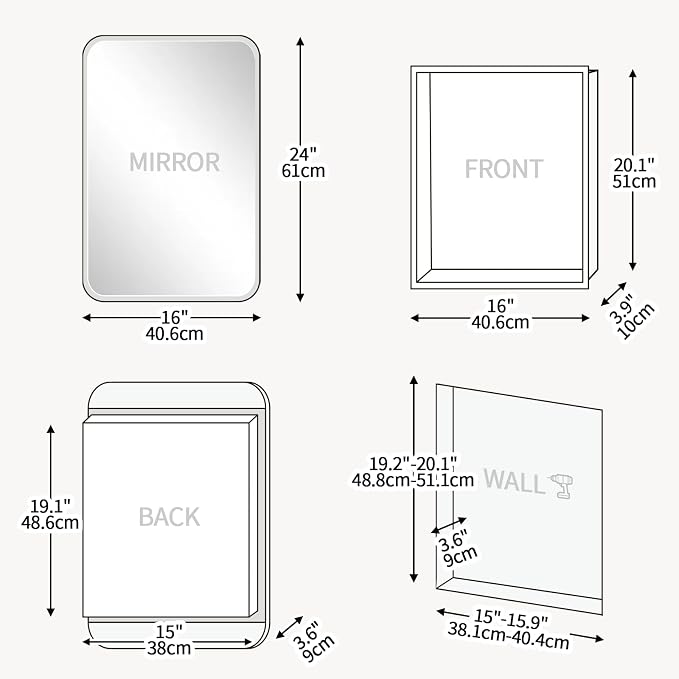 Rectangle Medicine Cabinet - Image 2