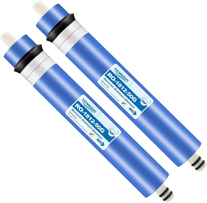 2 Pack 50GPD RO Membrane, 1812-50G Reverse Osmosis Membrane Replacement Water by YKMGON