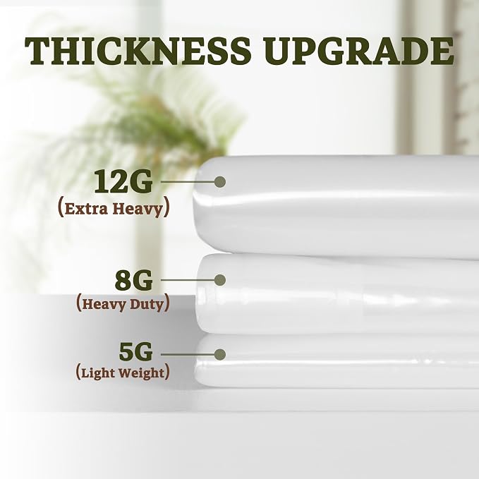 Barossa Design Extra Heavy Duty Shower Curtain Liner Thick - Image 2