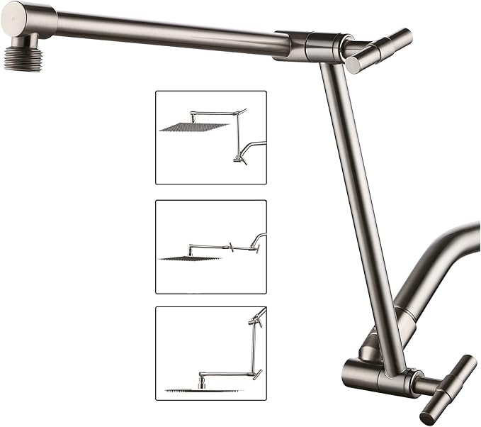 Brushed Nickel Shower Arm Extension by OysdmnShower
