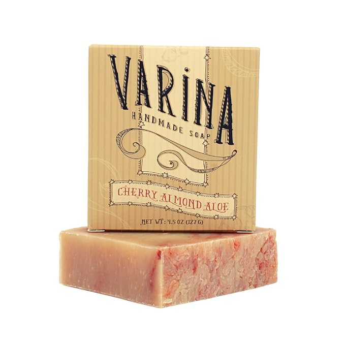 Natural Cherry Almond Aloe Bar Soap - Image 9