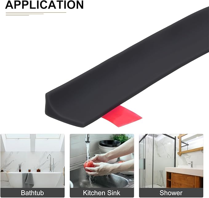 98"x0.8"x0.5" Collapsible Shower Barrier Stopper - Image 4