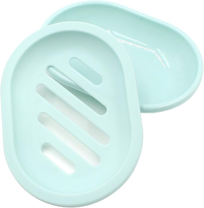 Topsky 2-Pack Soap Dish with Drain, Soap Holder, Soap Saver, Easy Cleaning - Image 2