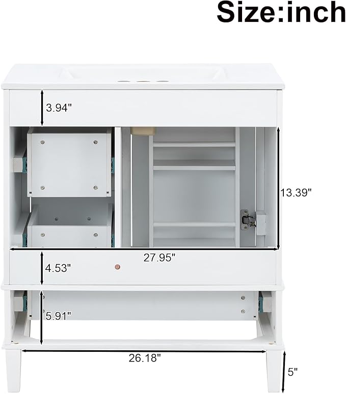 Harper & Bright Designs 30" Bathroom Vanity - Image 4