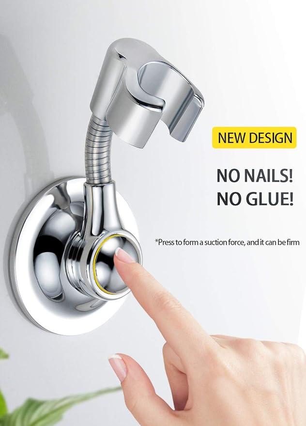 Shower Head Holder Suction Cup Handheld Bracket Adjustable Height Shower Holder - Image 5