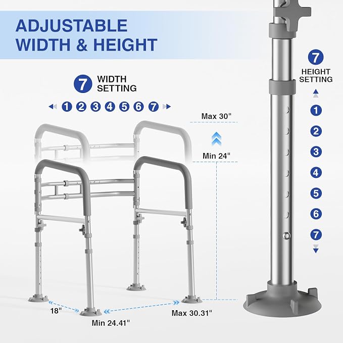 Foldable Toilet Safety Rails for Seniors - Image 2